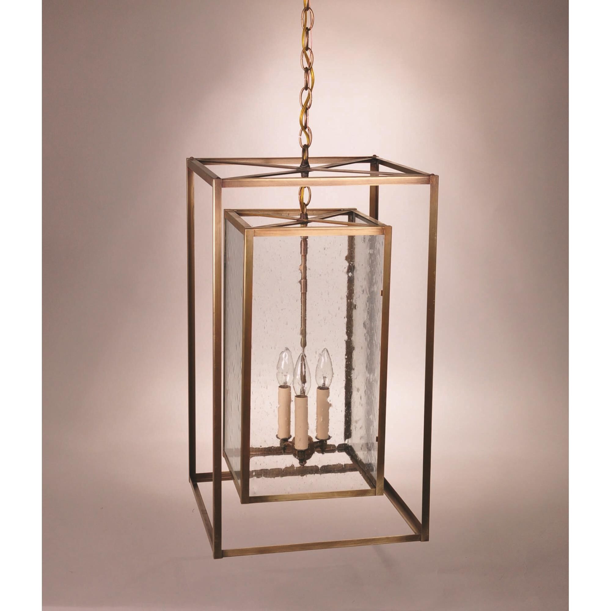 Northeast Lantern Transitional 14 Inch Cage Pendant Transitional - SS1424-DAB-LT3-CLR - Transitional