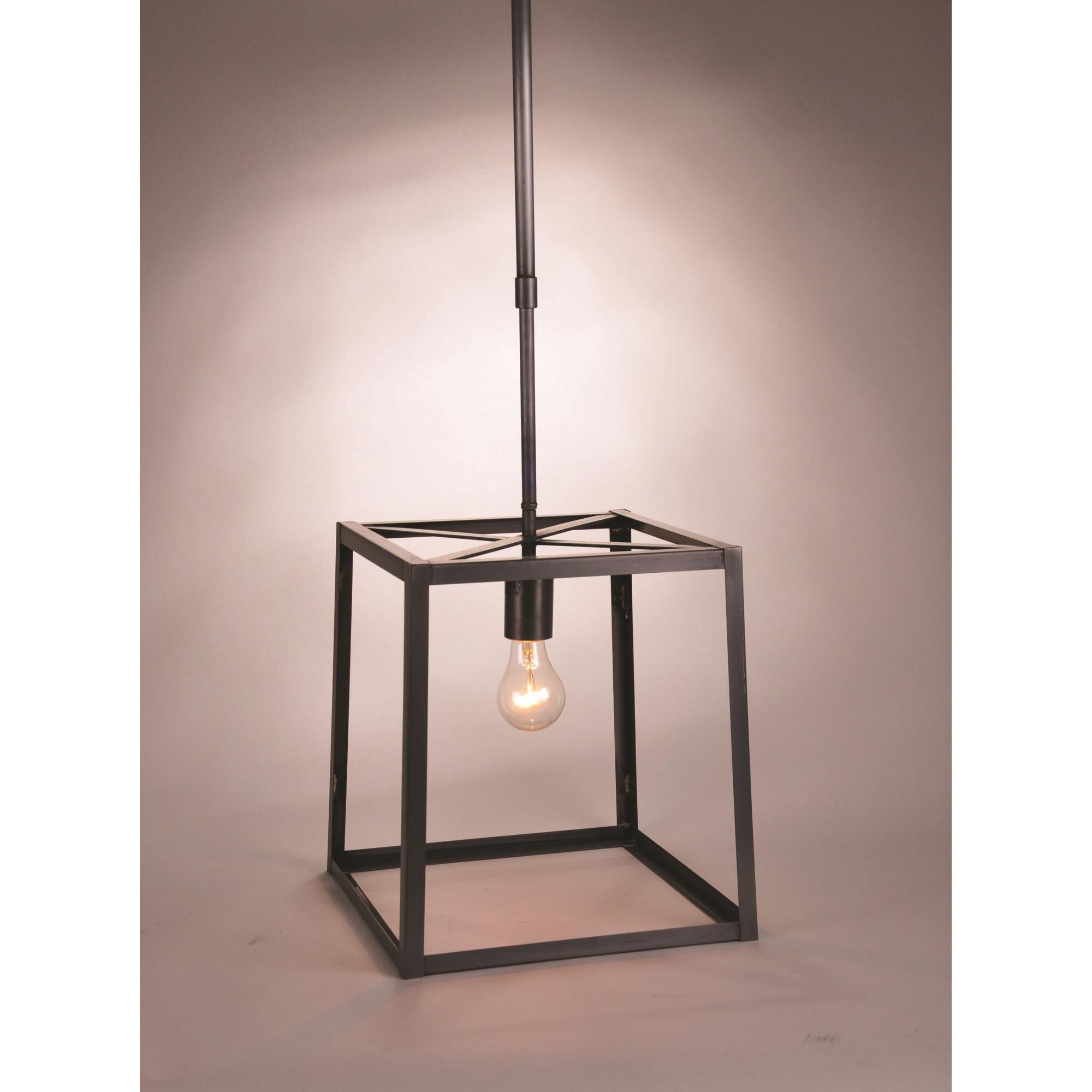 Northeast Lantern Transitional 13 Inch Cage Pendant Transitional - ST1213-AC-MED-CSG - Modern Contemporary