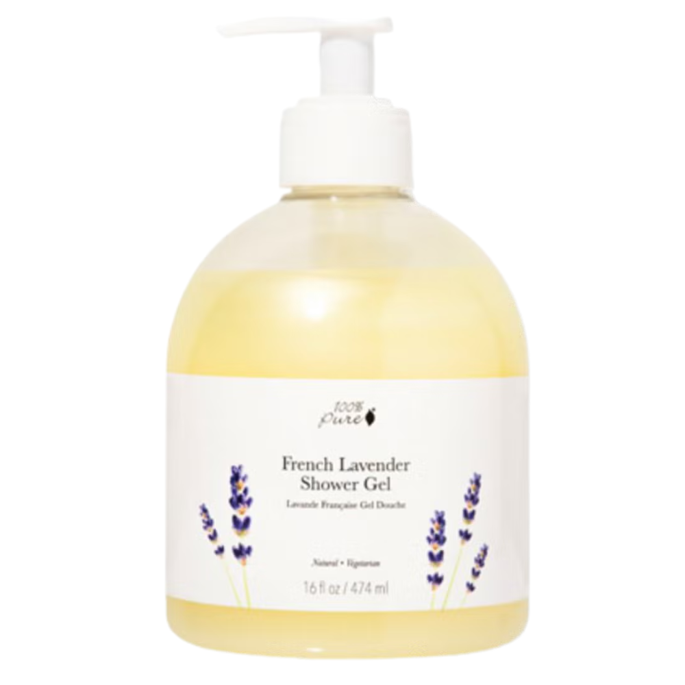 100% pure Stor fransk lavendel dusjgel (474 ml)