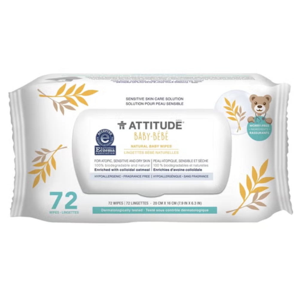 Attitude Naturliga babyservetter 72 stycken