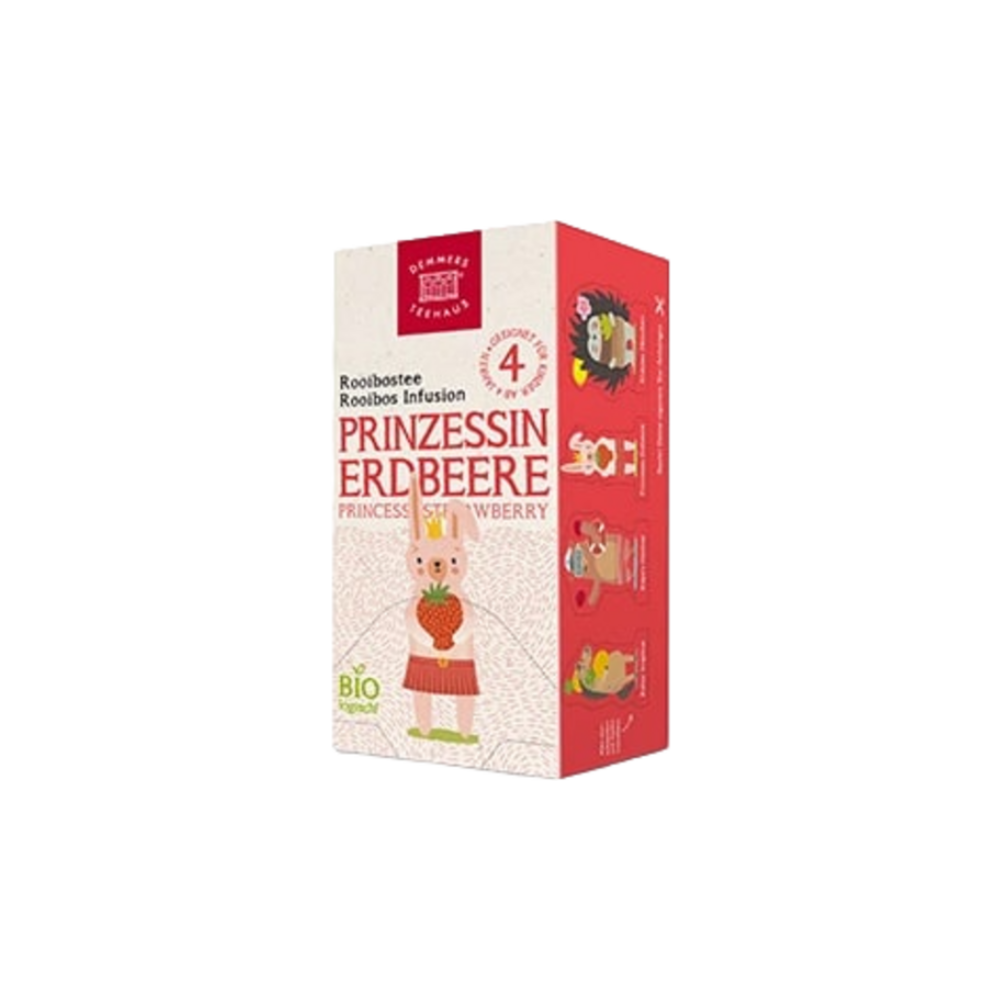 Demmers teehaus Quick-T BIO Der perfekte Kräutertee für KLEINE MÄDCHEN principesse Erdbeere, 25 Beutel (50 g)