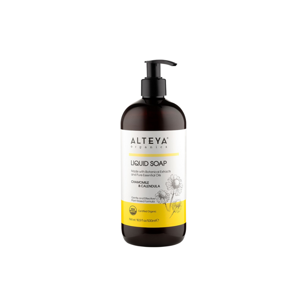 alteya organics Flytande tvål med kamomill och ringblomma, 500 ml