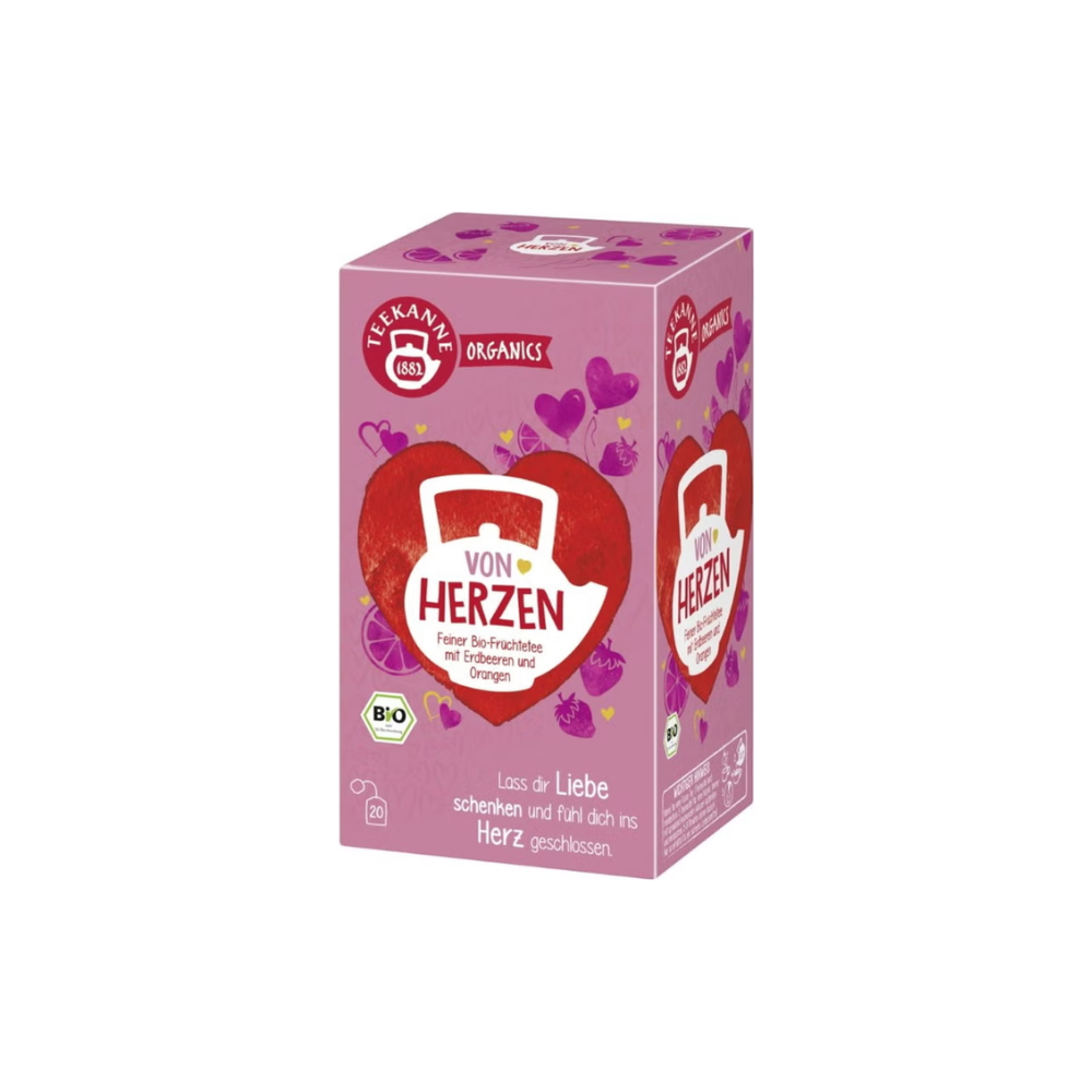 Teekanne Organics - From the Heart ekologiskt fruktörtte, 20 dubbla kammarpåsar (40 g)