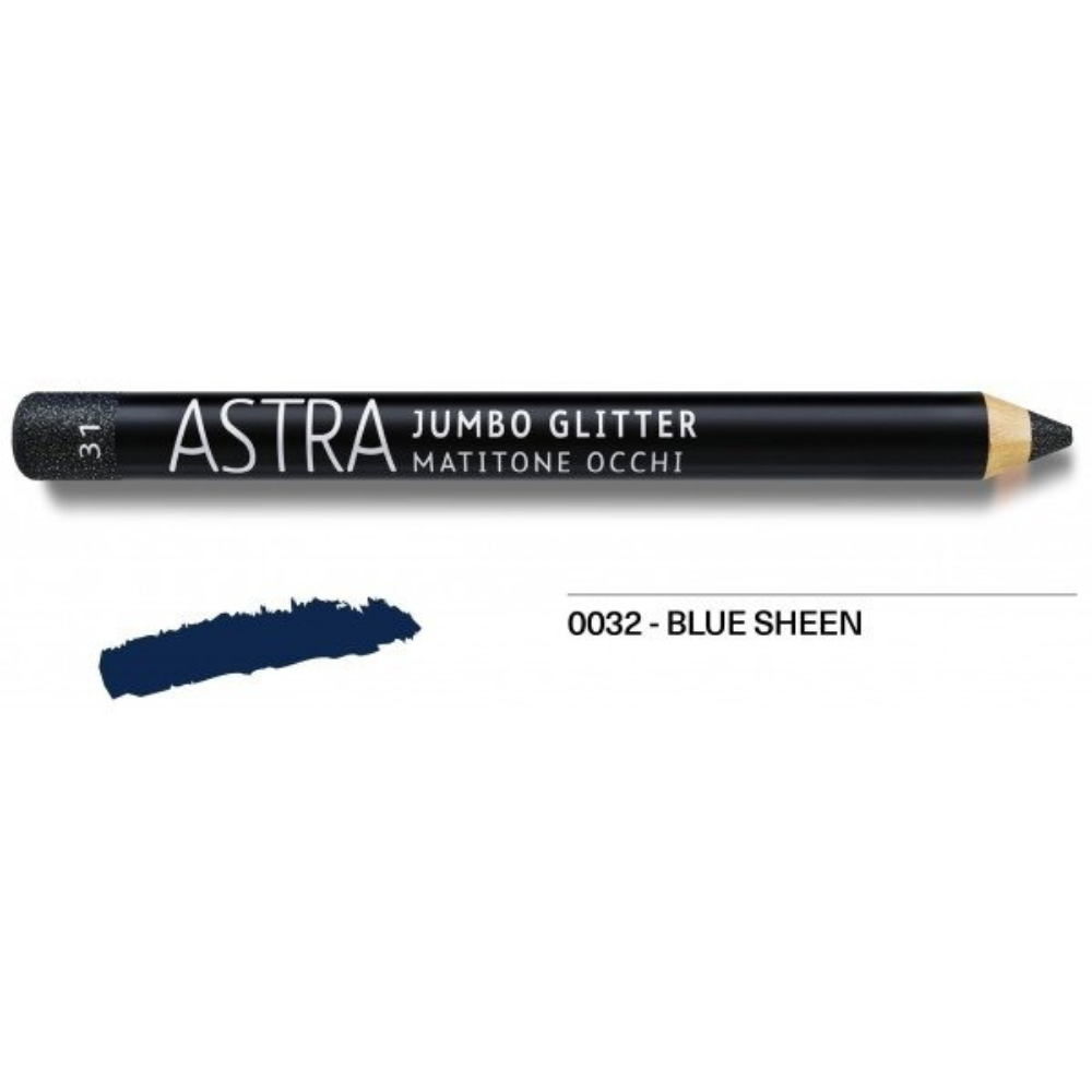 Astra Jumbo Glitter - All Over Pencil - 32 Blå Glans