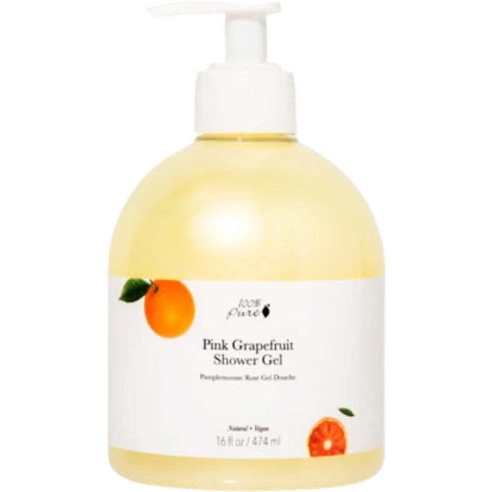 100% pure Stor rosa grapefrukt dusjgelé (474 ml)