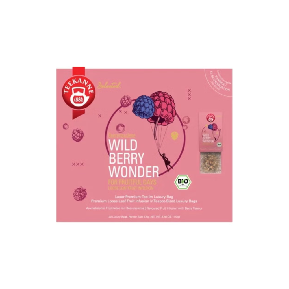 Teekanne Bio Luxus Tasche - Wild Beerenwunder, 20 Beutel (110 g)