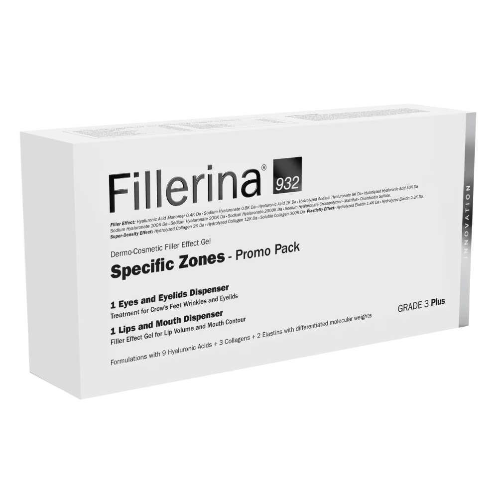 Set Labo: Fillerina 932 Specific Areas Grade 3 Plus Local Treatment Cream Volumizing Hyaluronic Acid Lips 7 ml + Fillerina 932 Specific Areas Grade 3