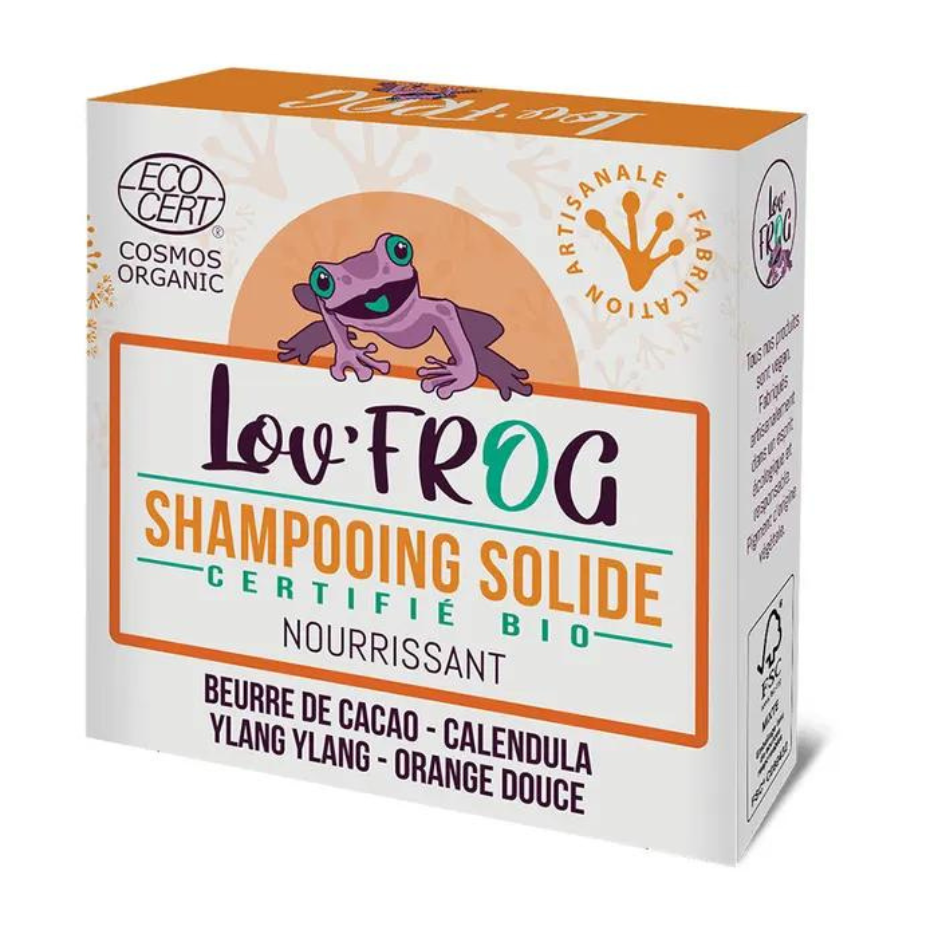 Șampon solid nutritiv certificat organic Lov'Frog 50g