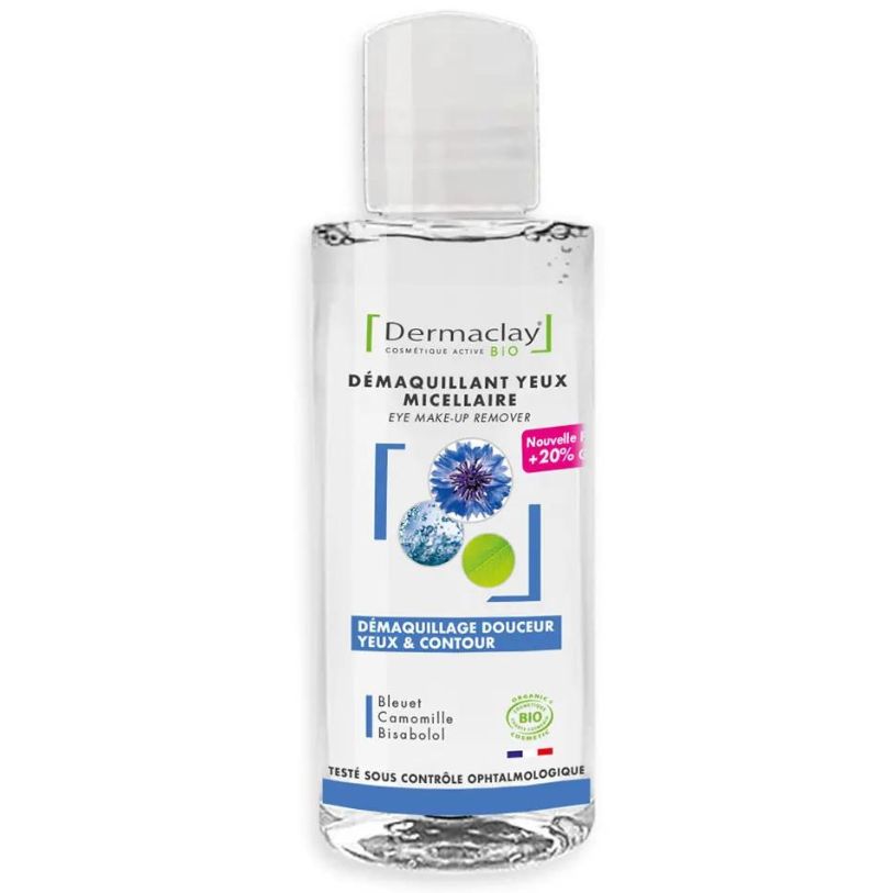Dermaclay Demachiant micelar organic moale pentru ochi 150 ml
