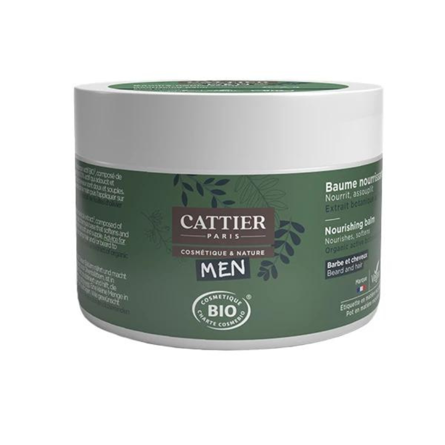 Cattier Balsam nutritiv pentru barba si par organic pentru barbati 90g