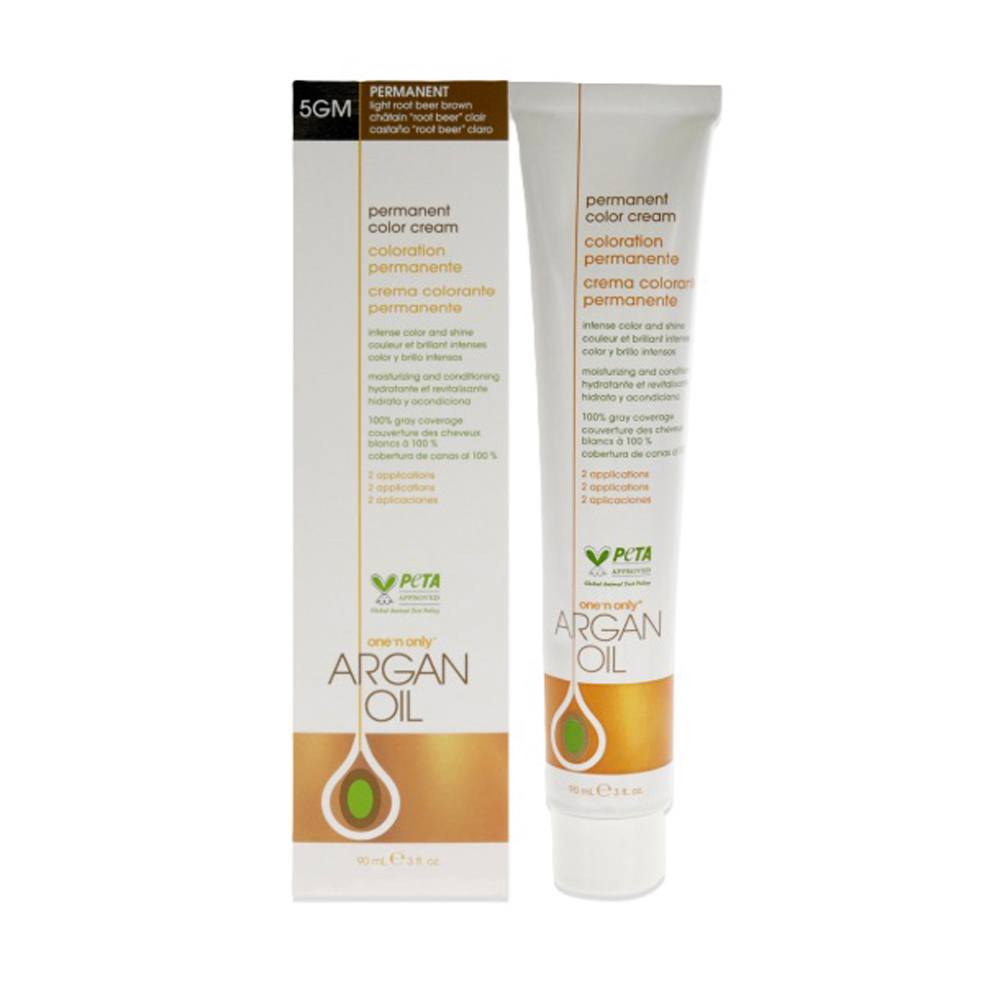 Argan Oil Permanent Color Cream - 5GM Light Root Beer Brown