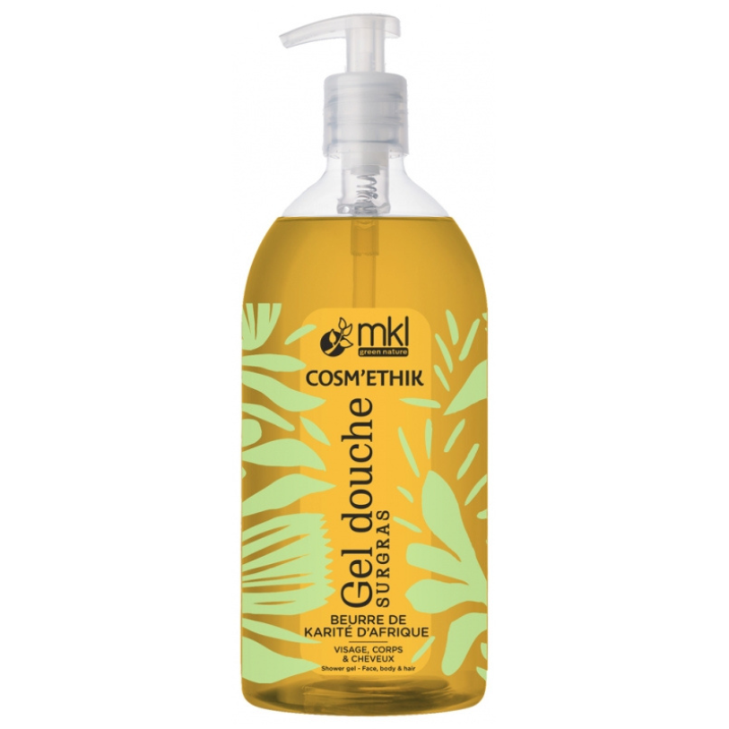 MKL Green Nature - Cosm'Ethik - Surgras dusjgelé med afrikansk sheasmør 1L