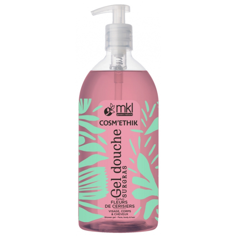 MKL Green Nature - Cosm'Ethik - Surgras duschgel med körsbärsblom 1L