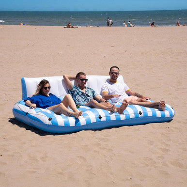 3-Person Pool Float with Handles and Cup Holders
