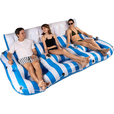 3-Person Pool Float with Handles and Cup Holders