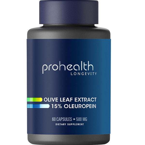 Olive Leaf Extract - 15% Oleuropein - 500 mg, 60 capsules | ProHealth