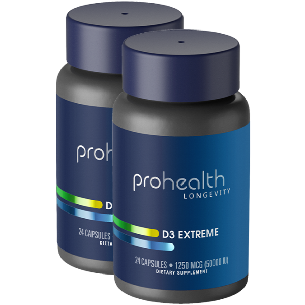 Vitamin D3 Extreme™ - Supports Healthy Immune System - 50,000 IU, 24 capsules - 2 pack | ProHealth