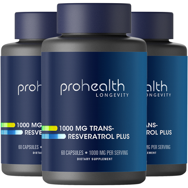 Trans-Resveratrol - Brain Health - 1000 mg, 60 capsules - 3 Pack | ProHealth