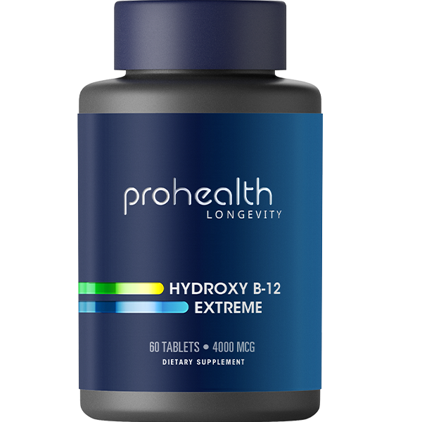 Hydroxy B-12 Extreme - 4,000 mcg per serving, 60 tablets | ProHealth
