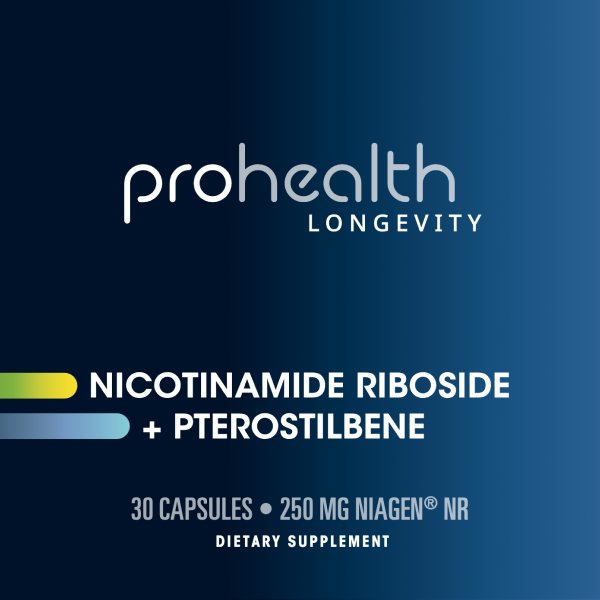 Nicotinamide Riboside + Pterostilbene - 250mg of NR per serving, 30 Capsules | ProHealth