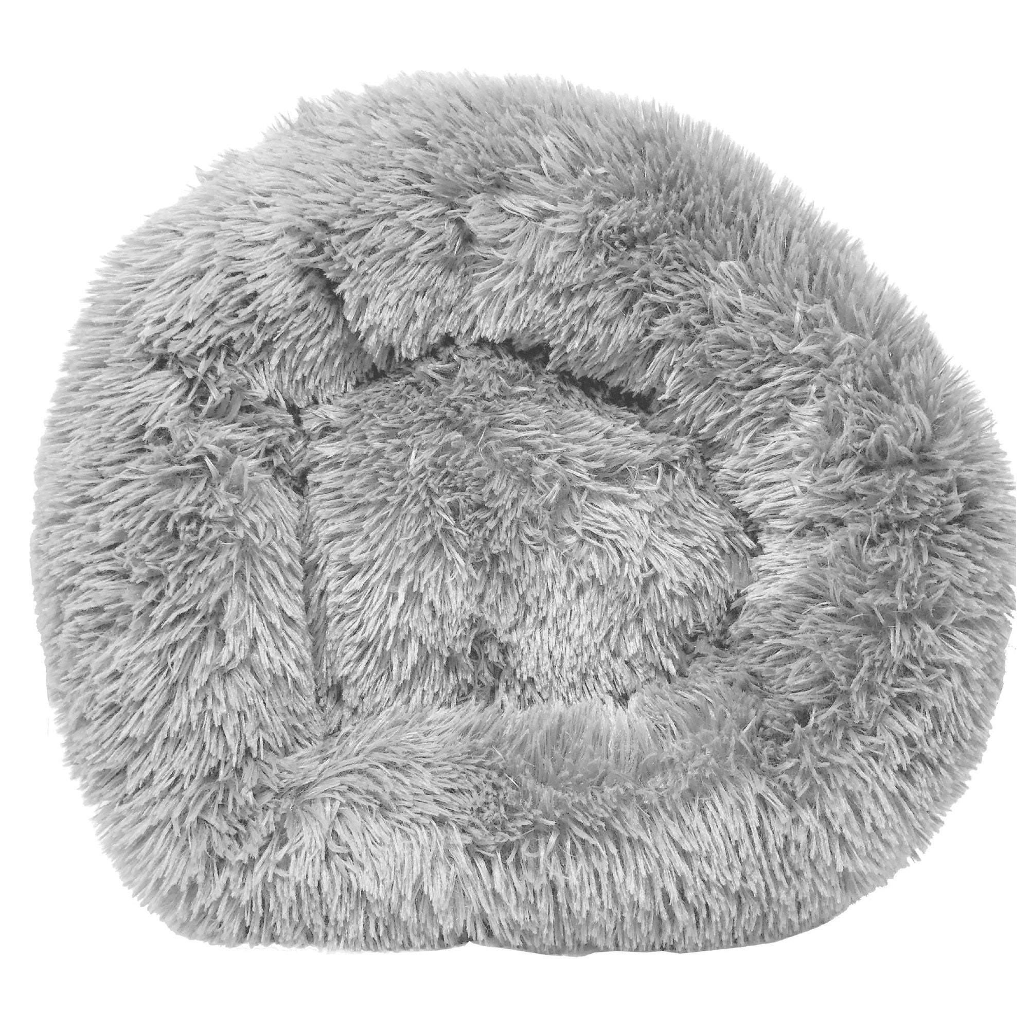 Pet Life Nestler Plush & Soft Dog Bed - Grey - Medium