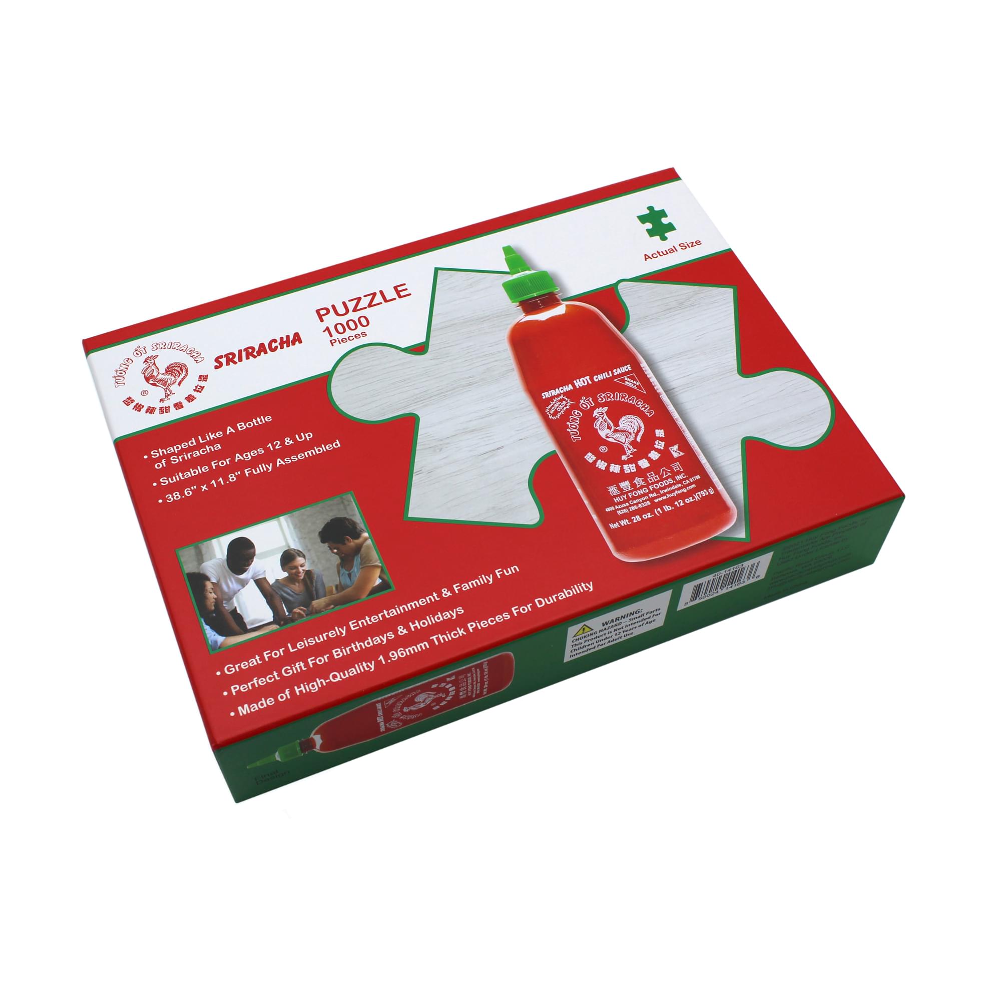 Sriracha Hot Sauce Bottle Shaped 1000 Piece Jigsaw Puzzle