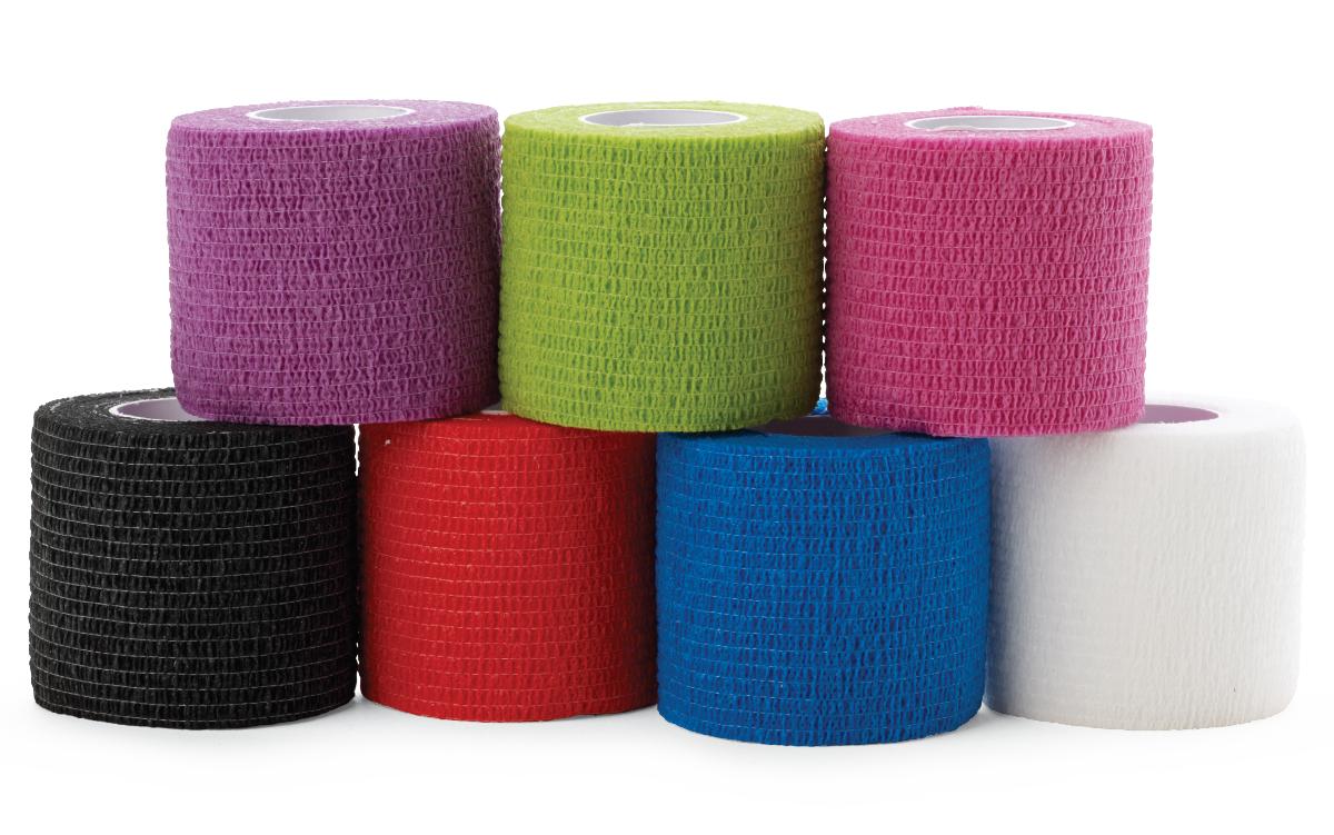 Nonsterile Self-Adherent Cohesive Wraps 2" x 5YD, Color Pack, Case