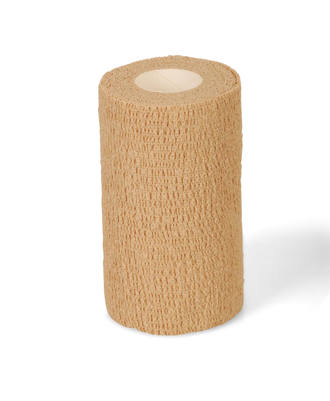 Nonsterile Self-Adherent Cohesive Wraps 4" x 5YD, Tan, Case