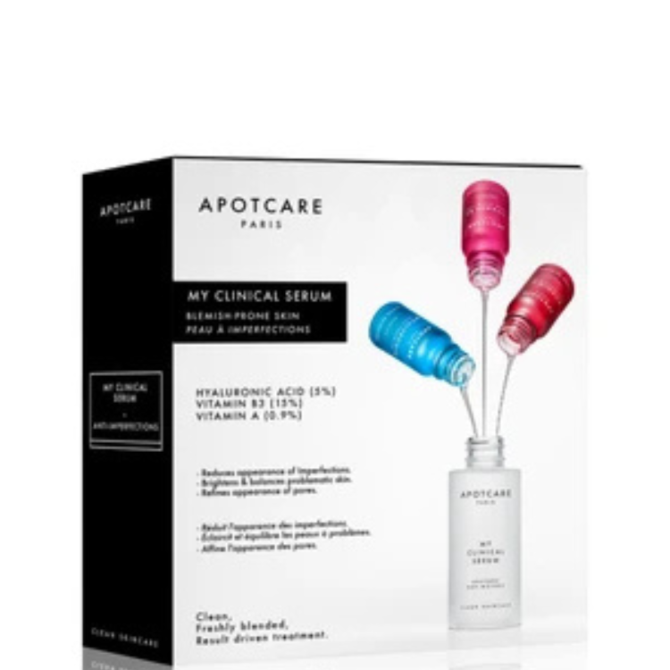 Mitt kliniska serumset Apotcare Vitamin B3 Anti-Redness Serum för ansikte 10ml + Vitamin A Retinoid Anti-Rynkle Serum för ansikte 10ml + Hyaluronsyra