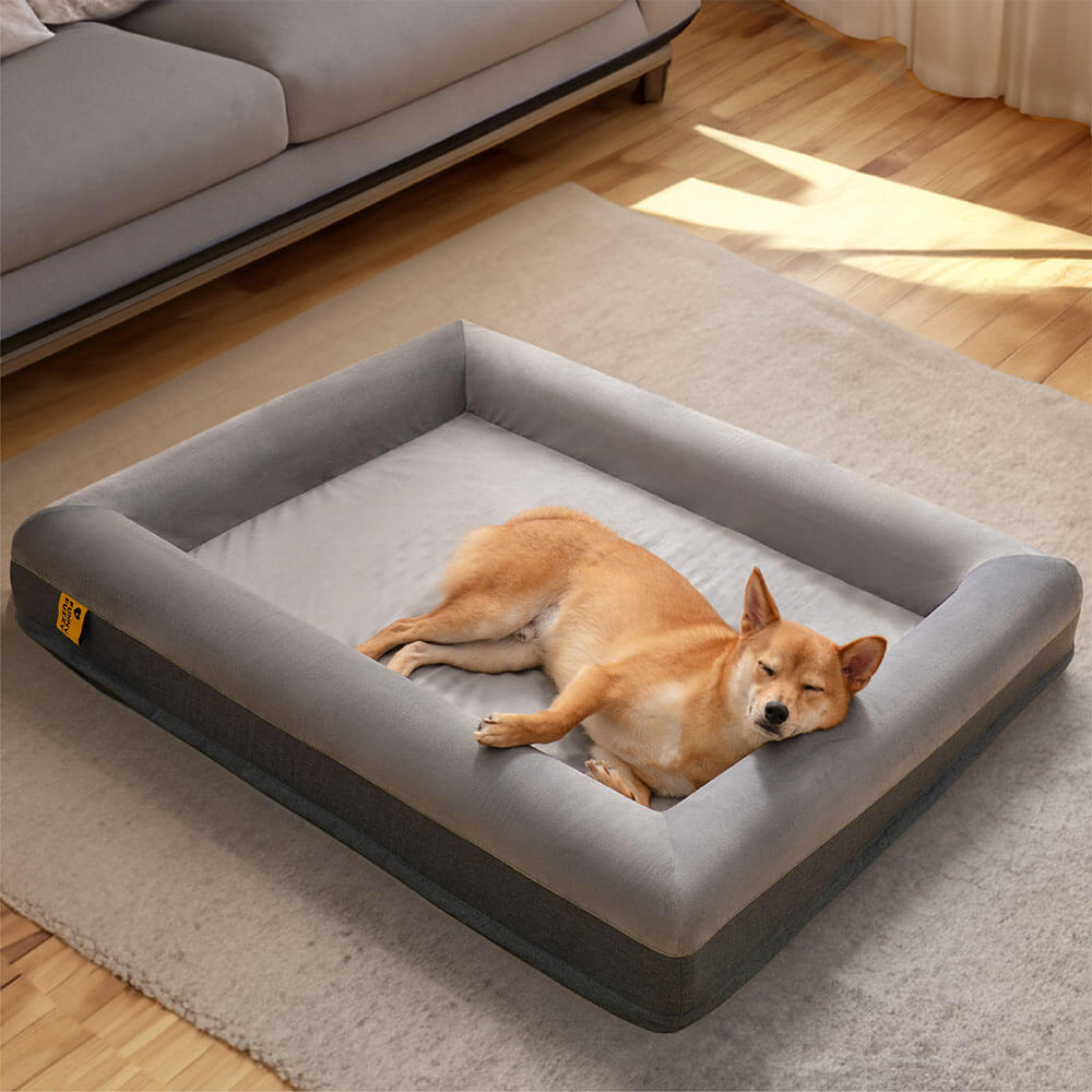 Premium Orthopedic Dog Bed Blissful Sleep With Joyful Play Digging Beds, Grey - XL
