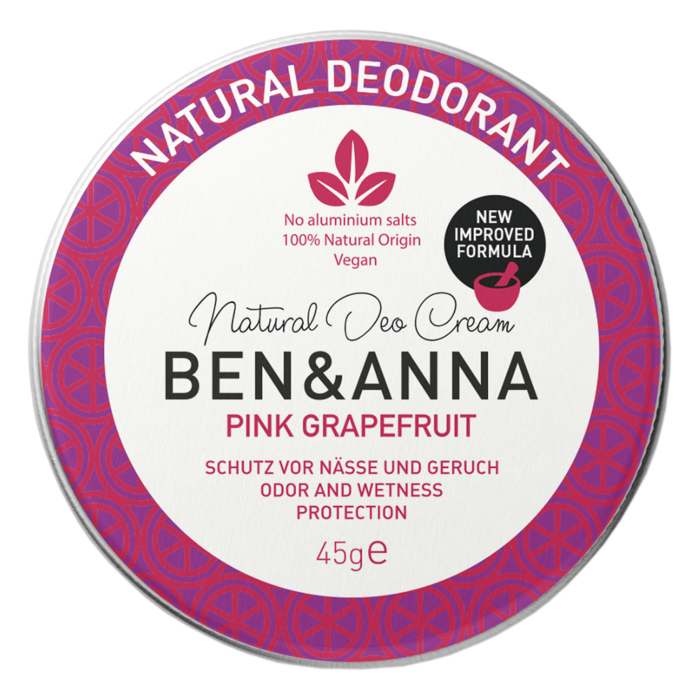Ben & anna Deodorantcreme naturale, lyserød grapefrugt (45 g)