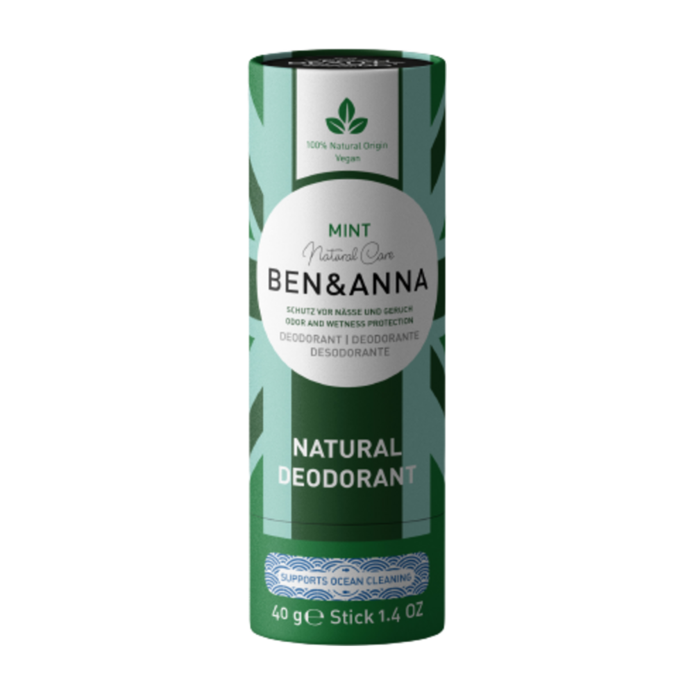 Ben & anna Deodorantpapperstub naturale, mynta (40 g)