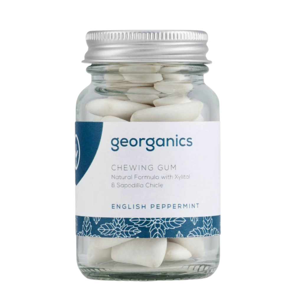 Georganics Tyggegummi naturale Engelsk peppermynte, 30 stk.