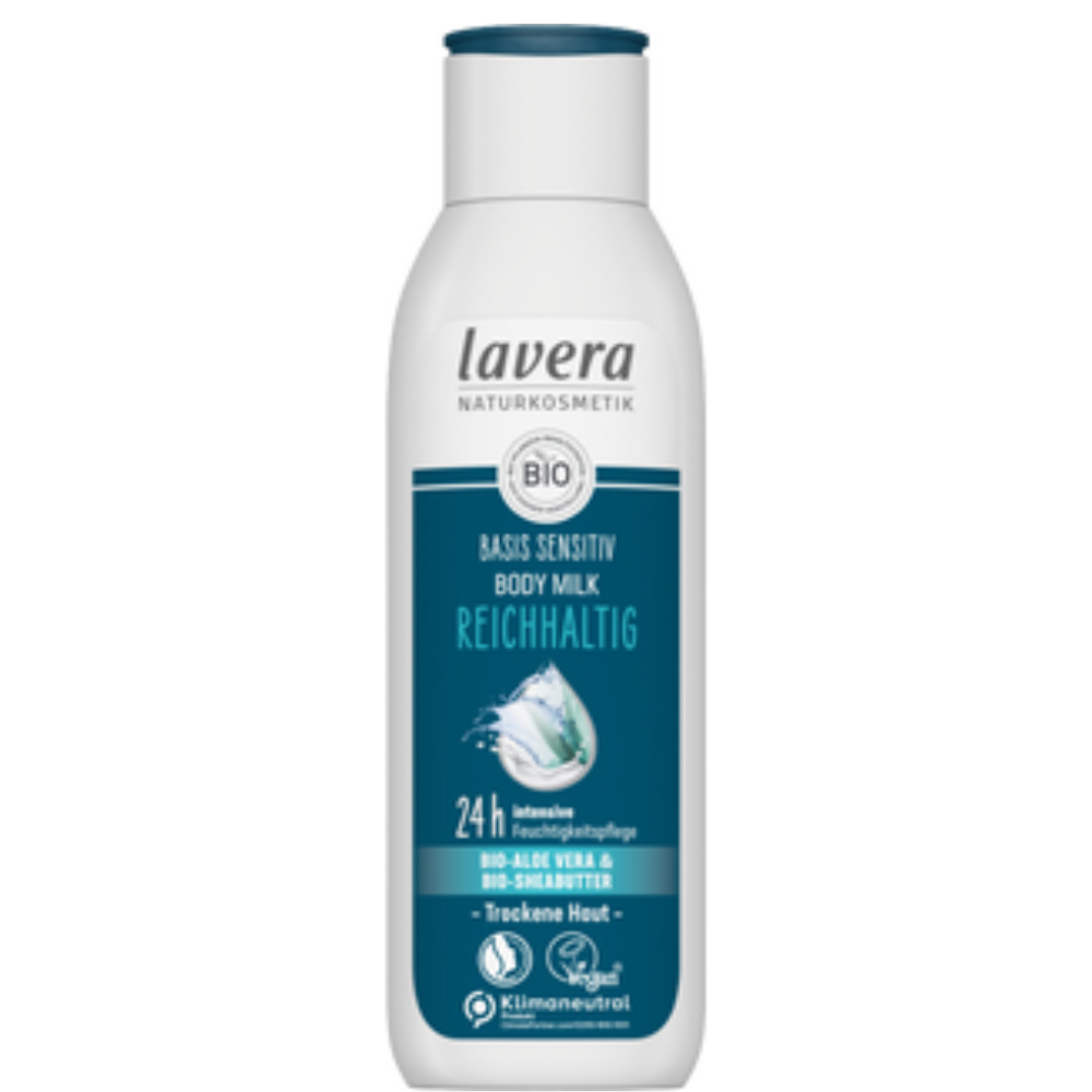 Lavera basis sensitiv - tělové mléko s bohatou vůní, 250 ml