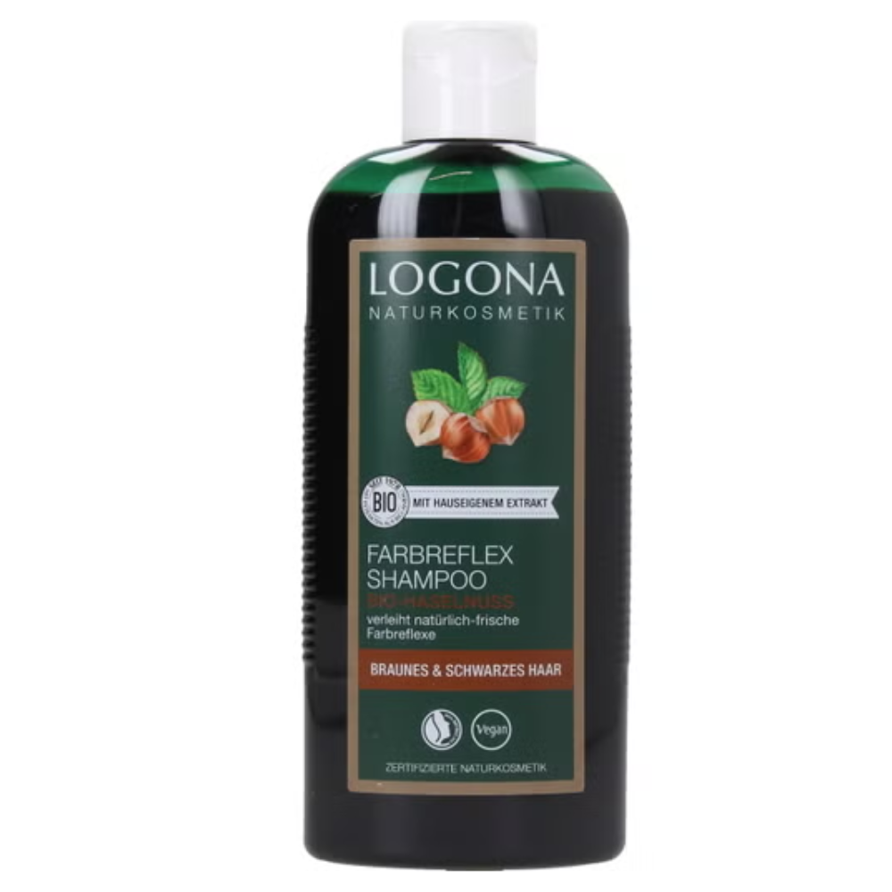 Logona Reflective Shampoo - Black and Brown Hair, 250 ml