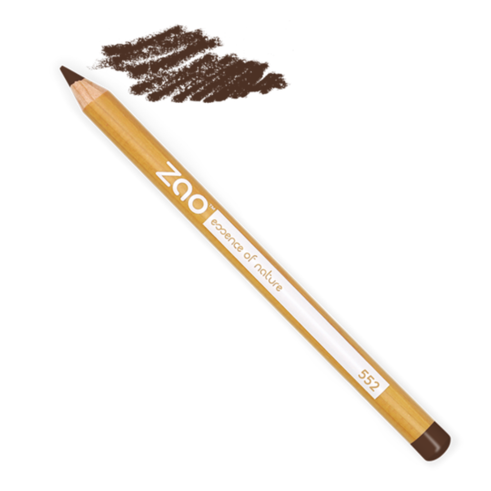 Zao Make Up Multipurpose Pencils for Eyes, Eyebrows and Lips, 552 Dark Brown (1.14 G)