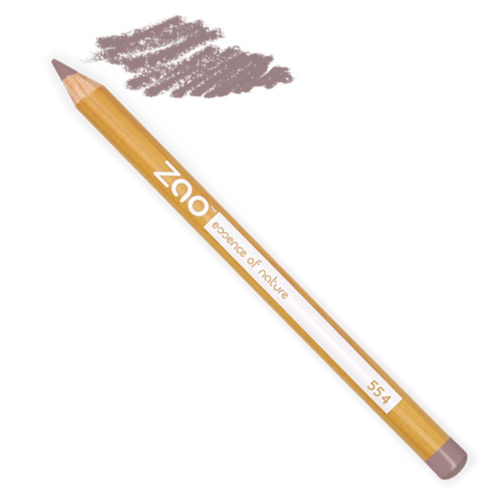 Zao Make Up Multipurpose Pencils for Eyes, Eyebrows and Lips, 554 Light Brown (1.14 G)