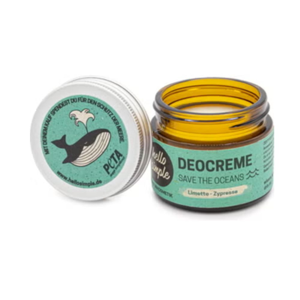Hello simple Crema deodoranta "Save the Oceans" Lime & Chiparos 50 g