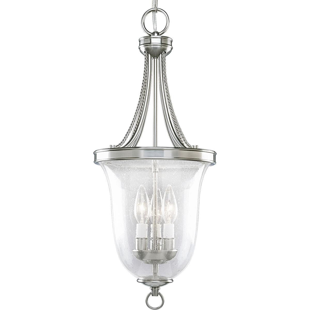 Progress Lighting Seeded Glass 10 Inch Cage Pendant Seeded Glass - P3753-09 - Transitional