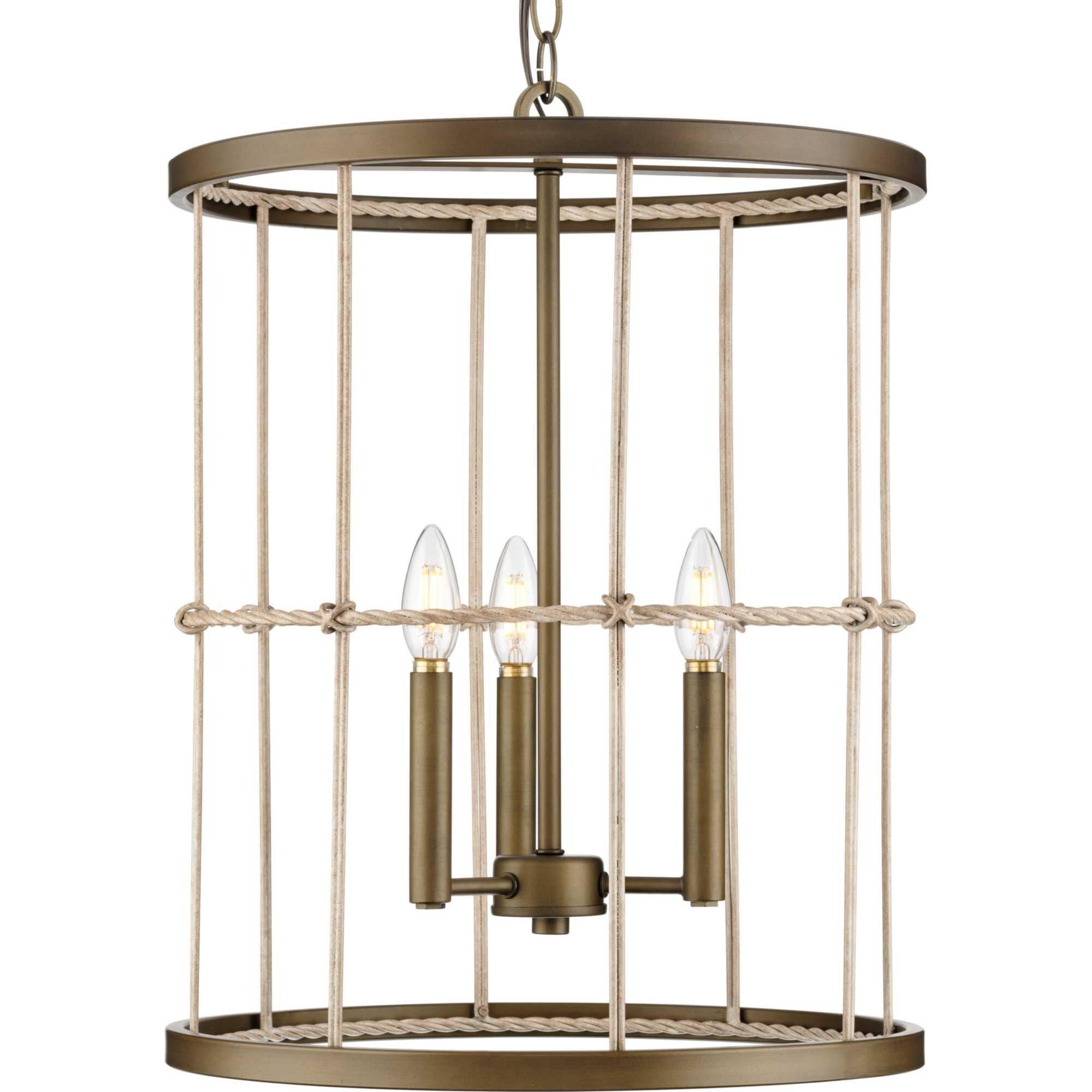 Progress Lighting Lattimore Cage Pendant Lattimore - P500418-161 - Coastal Glam