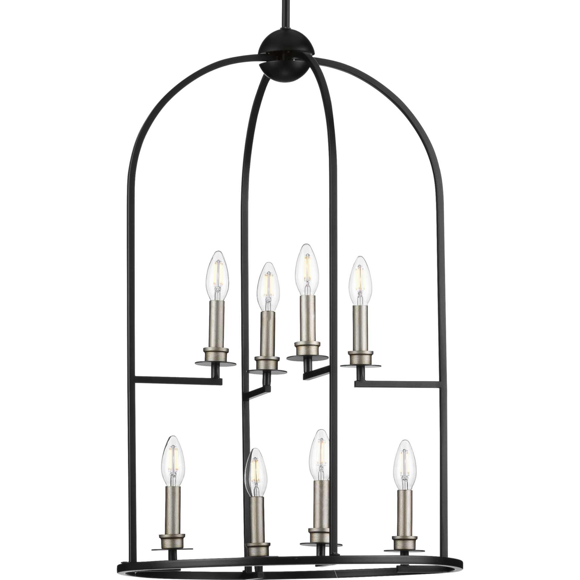 Progress Lighting Seneca 19 Inch Cage Pendant Seneca - P500122-031 - Modern Contemporary