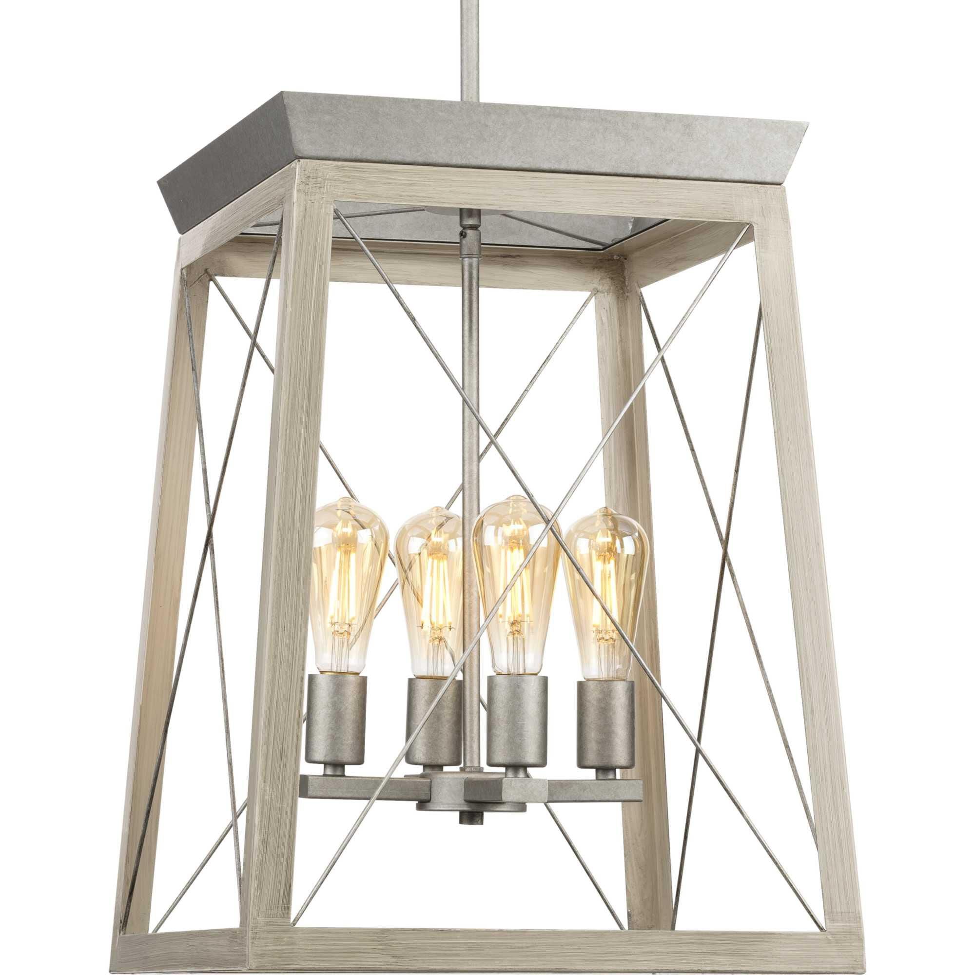 Progress Lighting Briarwood 15 Inch Cage Pendant Briarwood - P500178-141 - Farmhouse