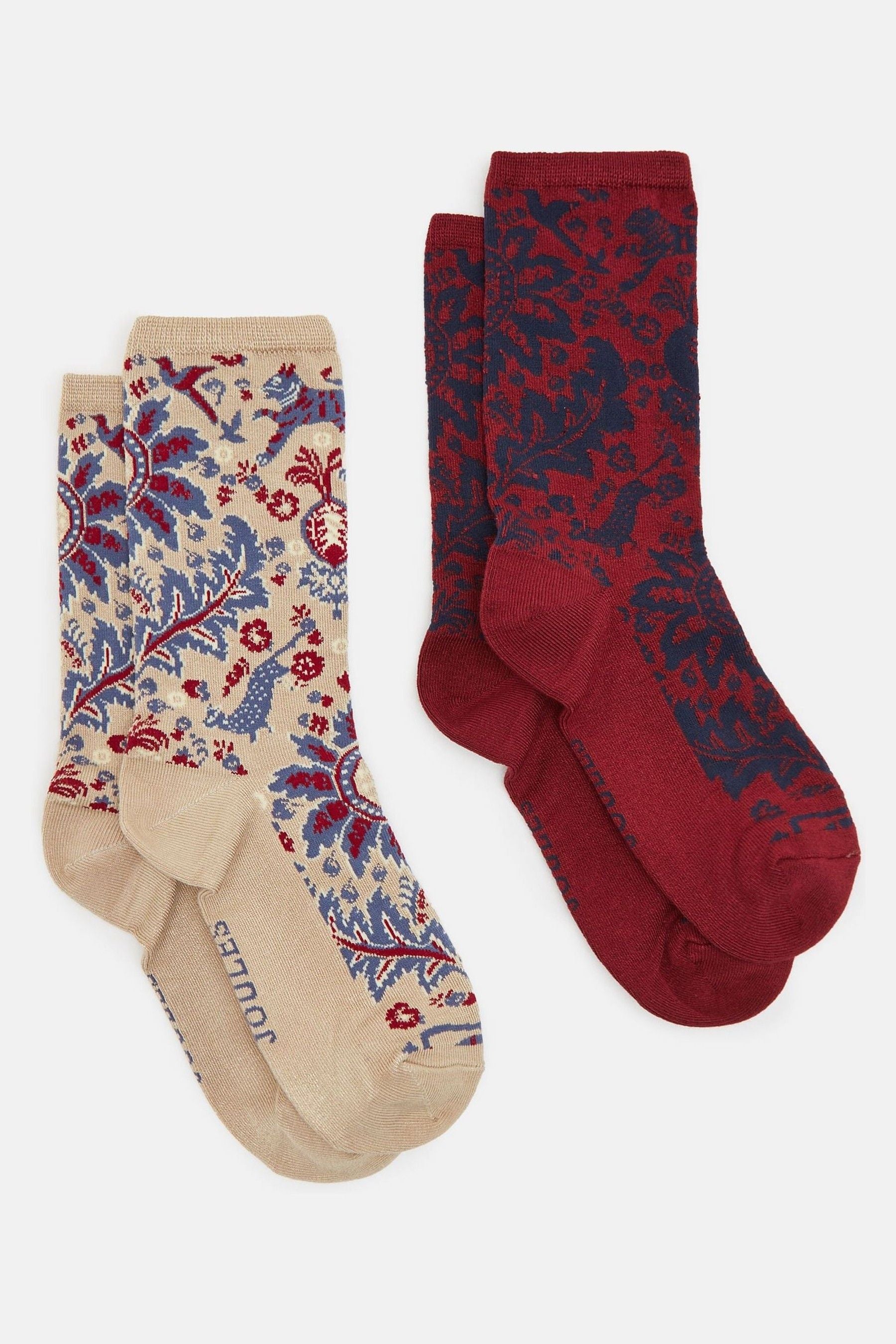 Joules - Women's Everyday Neutral-Navy 2 Pack Socks (size 4-8)