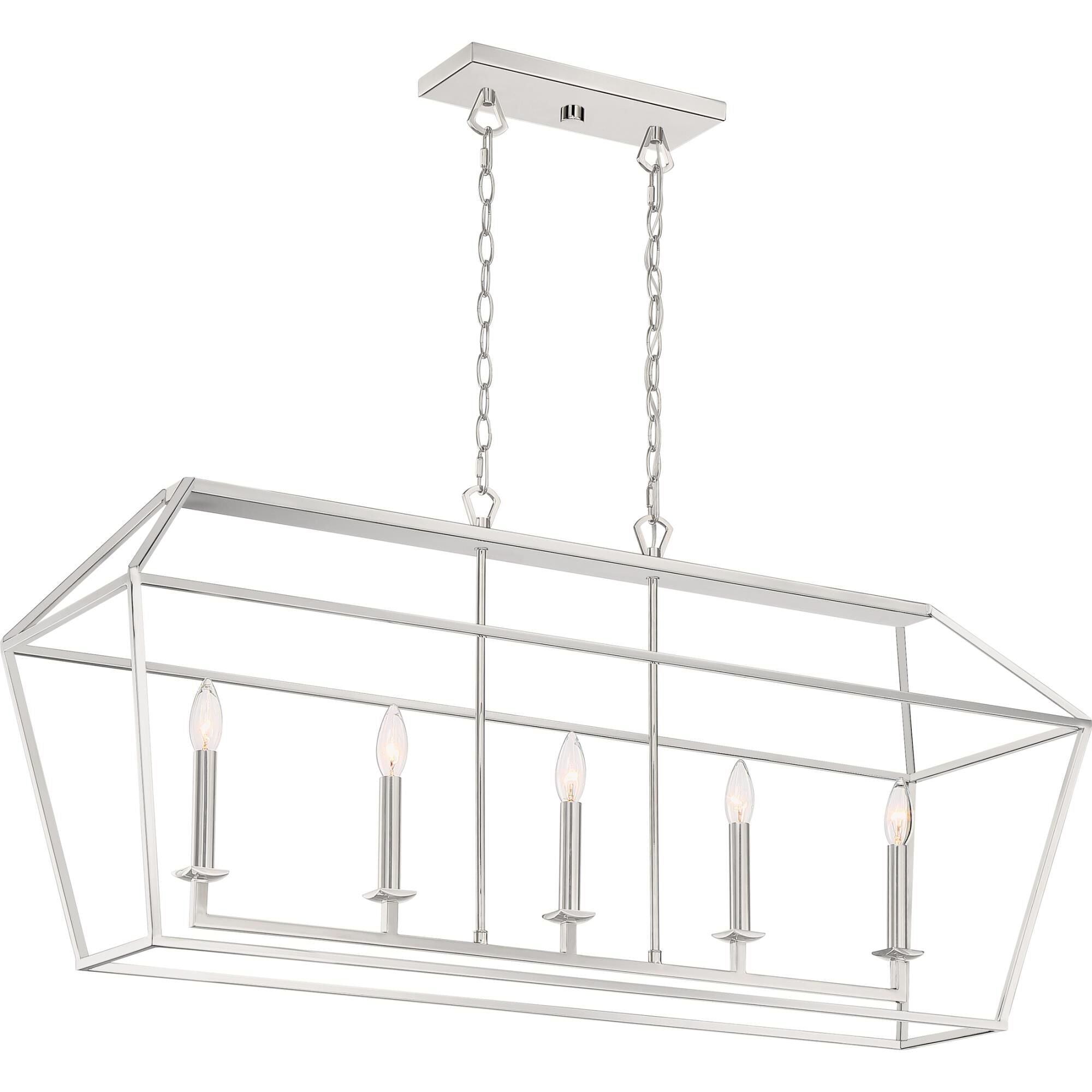 Quoizel Aviary 42 Inch 5 Light Linear Suspension Light Aviary - AVY542PK - Transitional