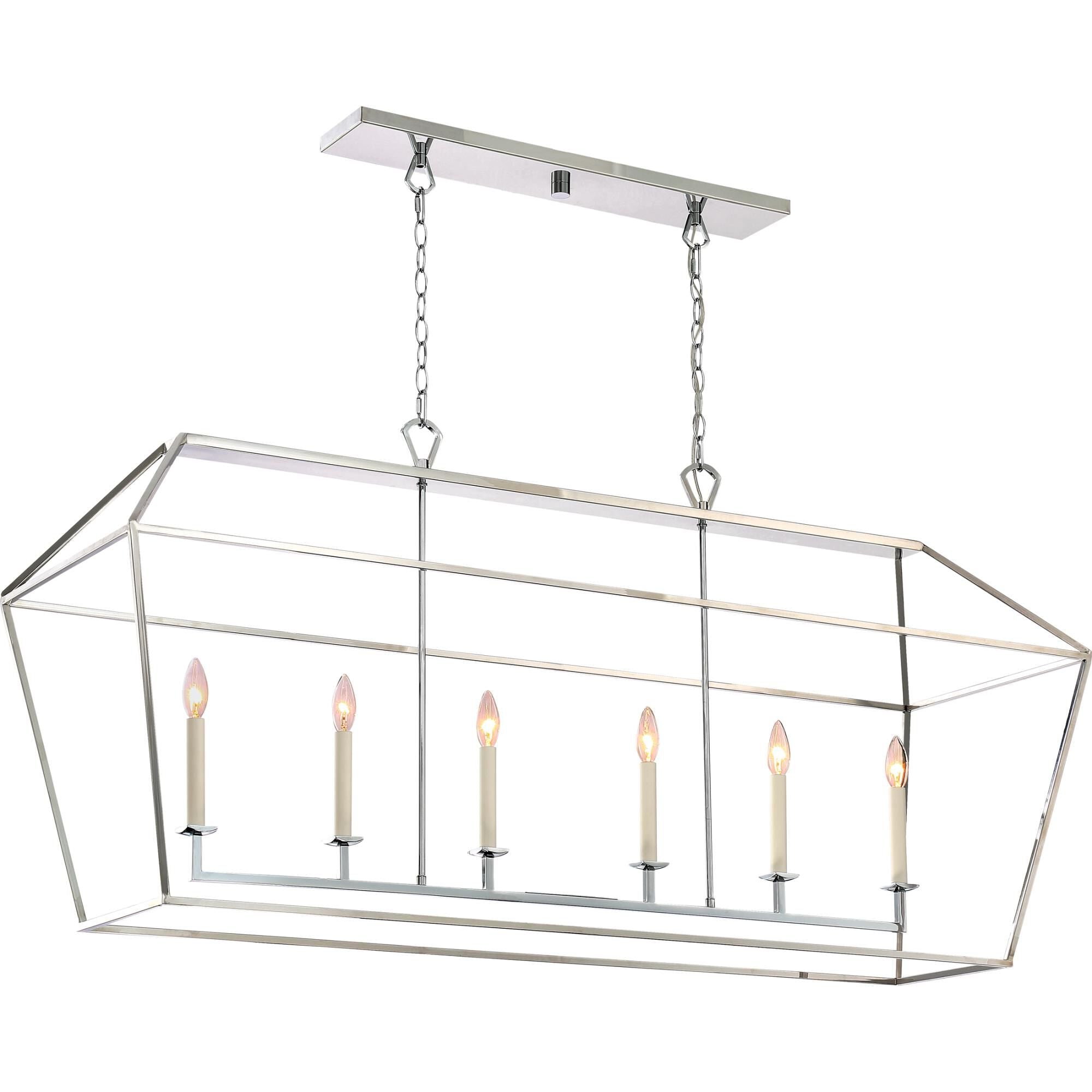 Quoizel Aviary 54 Inch 6 Light Linear Suspension Light Aviary - AVY654PK - Transitional
