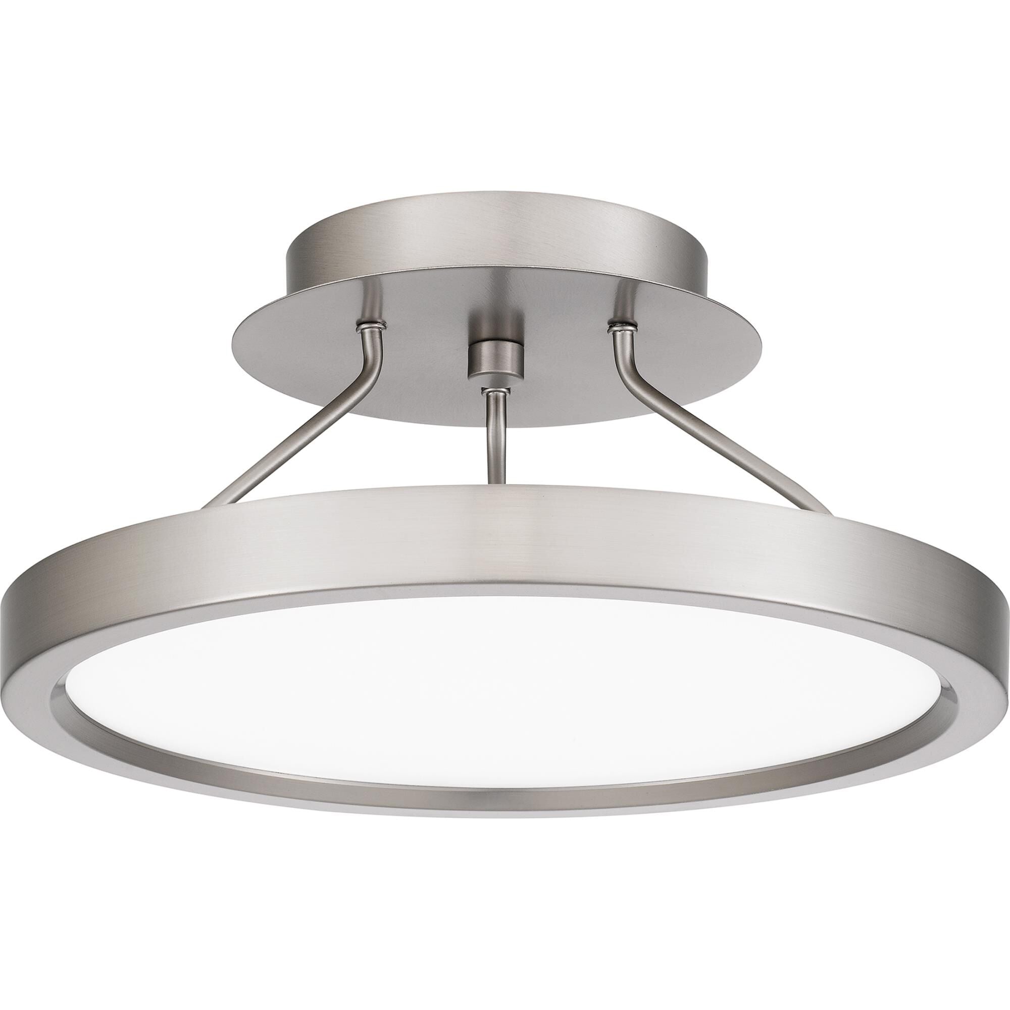 Quoizel Outskirts 11 Inch 1 Light LED Semi Flush Mount Outskirts - OST1811BN - Modern Contemporary