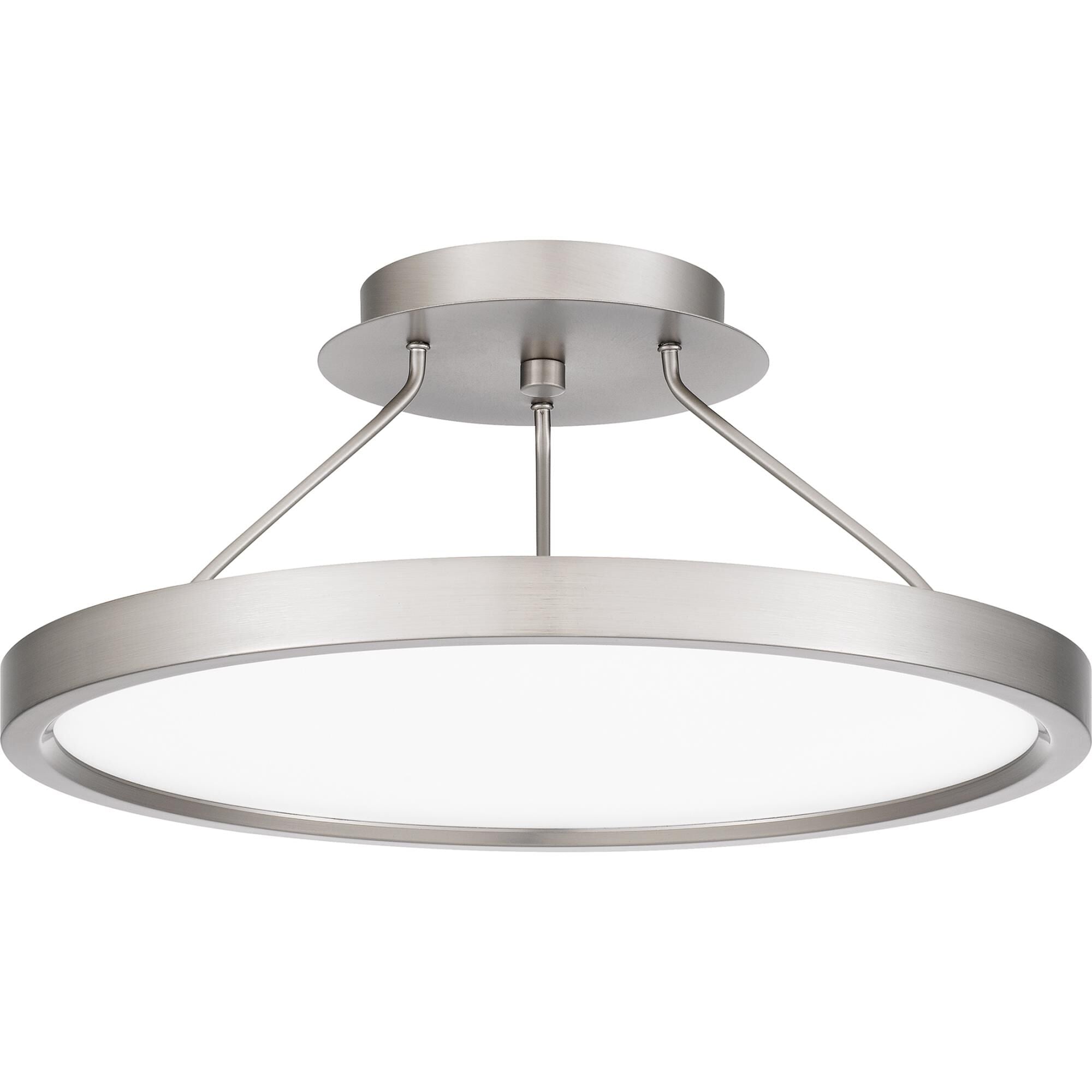 Quoizel Outskirts 15 Inch 1 Light LED Semi Flush Mount Outskirts - OST1815BN - Modern Contemporary