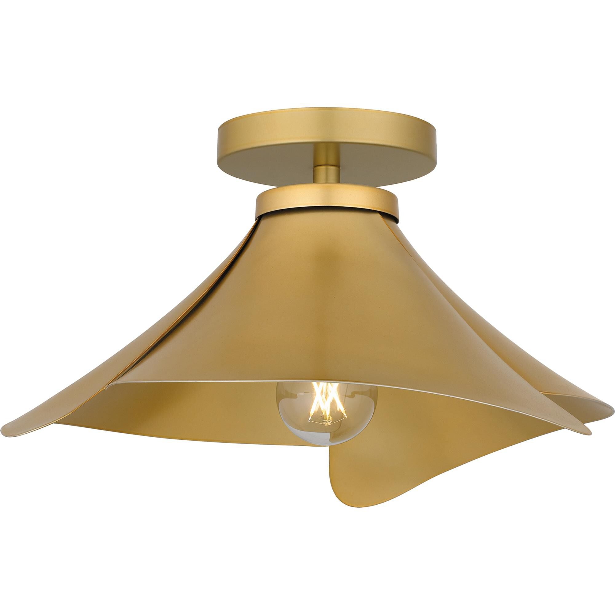 Quoizel Wisp 15 Inch Semi Flush Mount Wisp - QSF6747LG - Art Deco