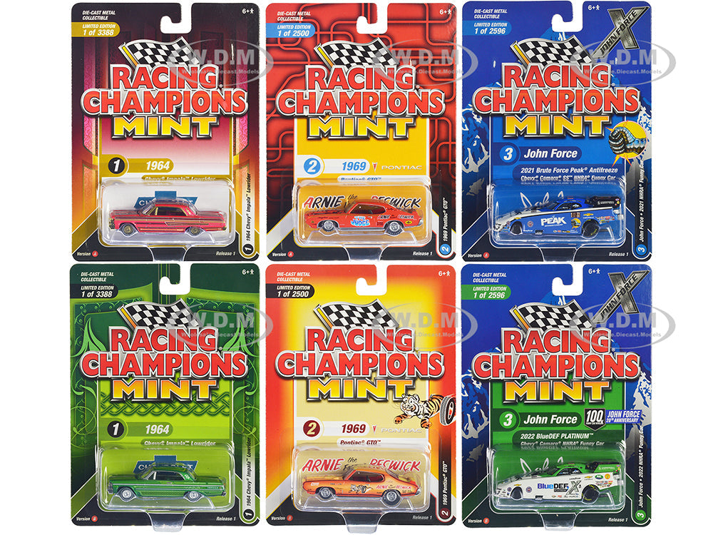 "Racing Champions Mint 2023" Set of 6 Cars Release 1 164 Diecast Model Cars by Racing Champions