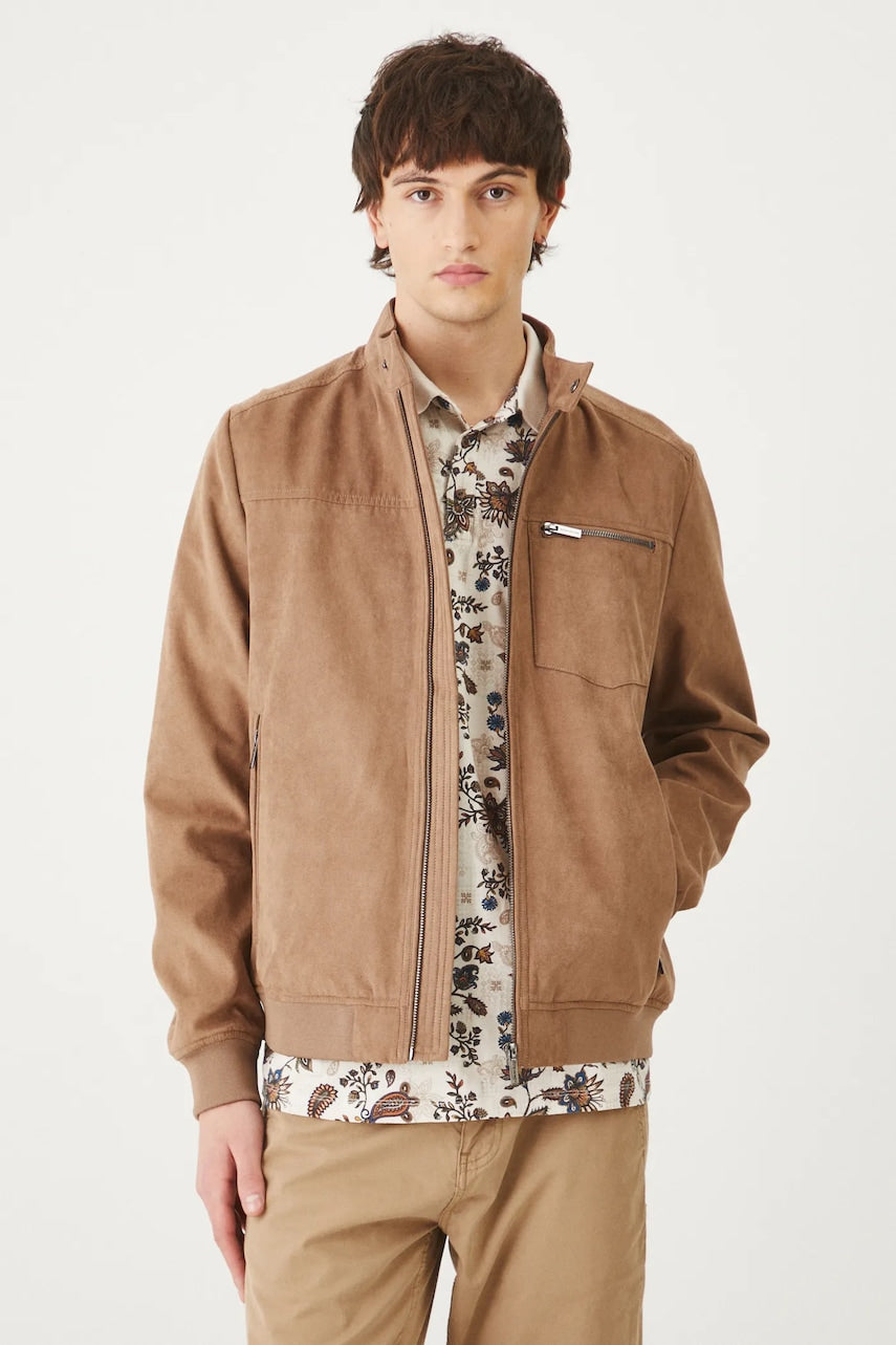 Biker jakna Medicine za muškarce, boja: smeđa, za prijelazno razdoblje
